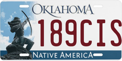 OK license plate 189CIS
