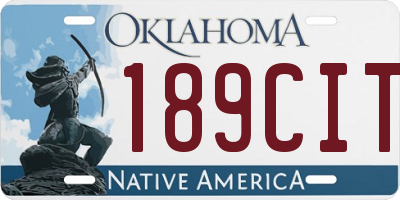 OK license plate 189CIT