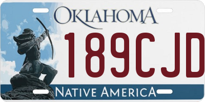 OK license plate 189CJD