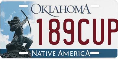 OK license plate 189CUP