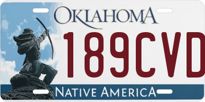 OK license plate 189CVD