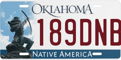 OK license plate 189DNB