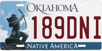 OK license plate 189DNI