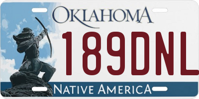 OK license plate 189DNL