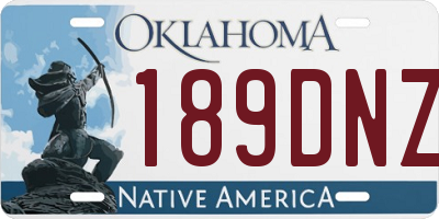 OK license plate 189DNZ