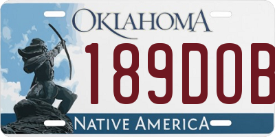 OK license plate 189DOB