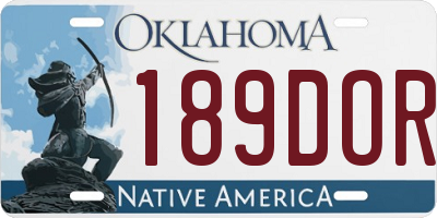 OK license plate 189DOR