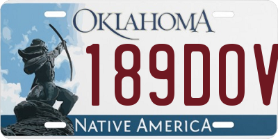 OK license plate 189DOV