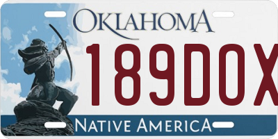 OK license plate 189DOX