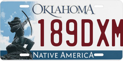 OK license plate 189DXM