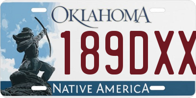OK license plate 189DXX