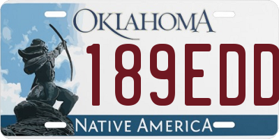OK license plate 189EDD
