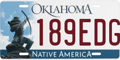 OK license plate 189EDG