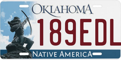 OK license plate 189EDL