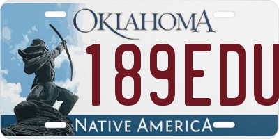 OK license plate 189EDU