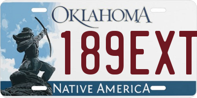 OK license plate 189EXT