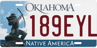 OK license plate 189EYL
