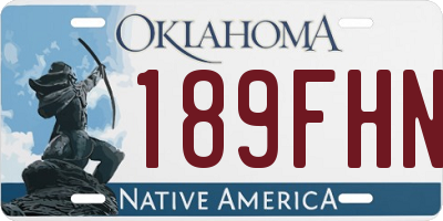 OK license plate 189FHN