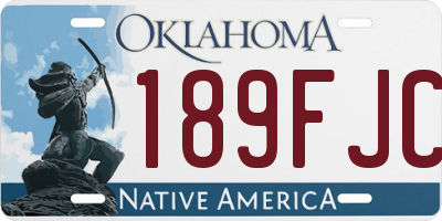 OK license plate 189FJC