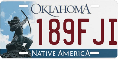 OK license plate 189FJI