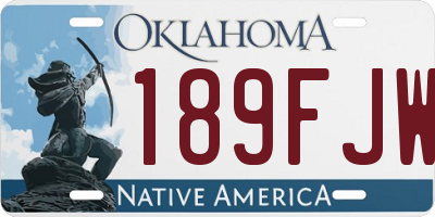 OK license plate 189FJW