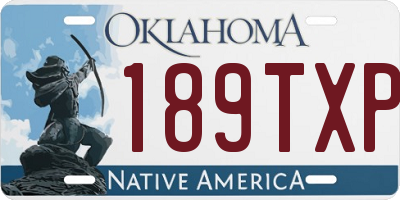 OK license plate 189TXP