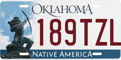 OK license plate 189TZL