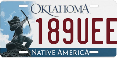 OK license plate 189UEE