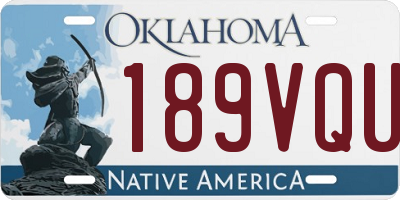 OK license plate 189VQU