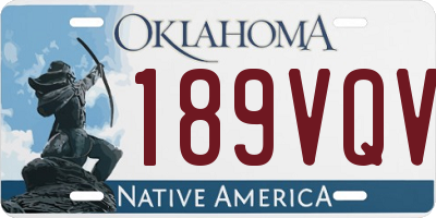 OK license plate 189VQV