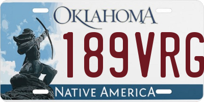 OK license plate 189VRG