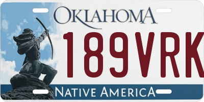 OK license plate 189VRK