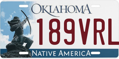 OK license plate 189VRL