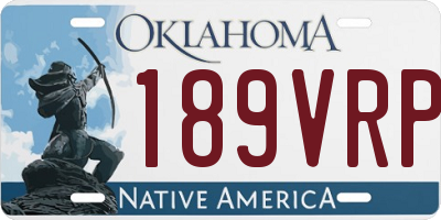 OK license plate 189VRP