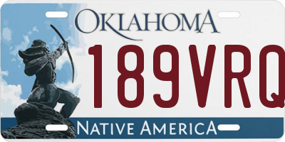 OK license plate 189VRQ