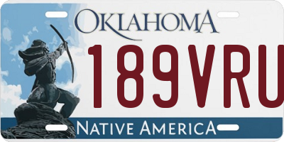 OK license plate 189VRU