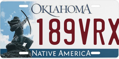 OK license plate 189VRX