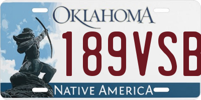 OK license plate 189VSB