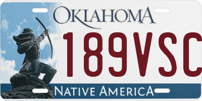 OK license plate 189VSC