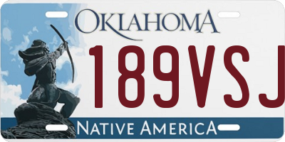 OK license plate 189VSJ