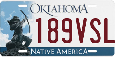 OK license plate 189VSL