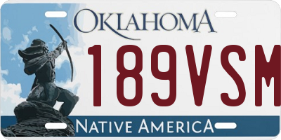 OK license plate 189VSM