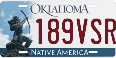 OK license plate 189VSR