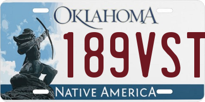 OK license plate 189VST