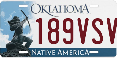 OK license plate 189VSV