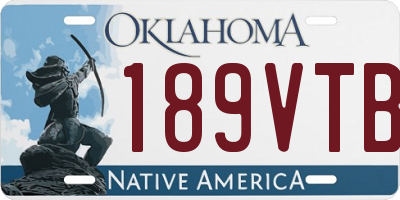 OK license plate 189VTB
