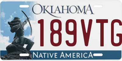 OK license plate 189VTG