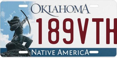 OK license plate 189VTH