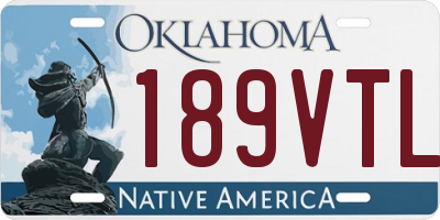 OK license plate 189VTL