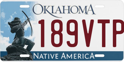 OK license plate 189VTP